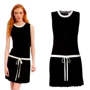 Juicy Couture Merino Wool Tennis Dress Drop Waist Tie Pleated NWOT